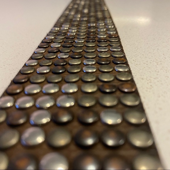 HTC Brown Beaded Leather Belt - Picture 6 of 7